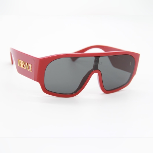 NEW VERSACE VE4439 5388/87 UNISEX RED  SHIELD SUNGLASSES VERSACE MOD 4439 538887 - Picture 5 of 11